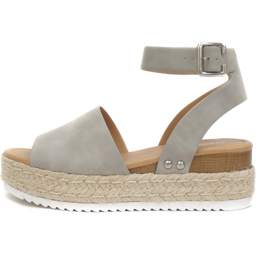 Gray Platform Sandals